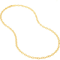 Olas d'Oro - 14K Yellow Gold Twisted Forzentina Chain Bracelet - 7.50" Length - 4.62 Grams Average Weight