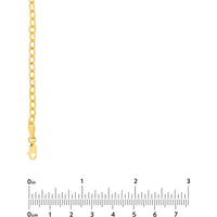 Olas d'Oro - 14K Yellow Gold Twisted Forzentina Chain Bracelet - 7.50" Length - 4.62 Grams Average Weight