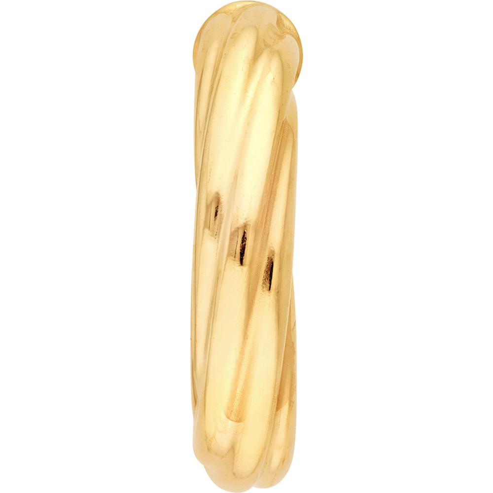 Olas d'Oro - 14K Yellow Gold Twisted Open Hoop Earrings - 10mm ID