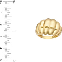 Olas d'Oro - 14K Yellow Gold Twisted Polished Dome Ring - Size 6