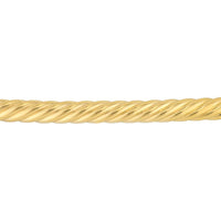 Olas d'Oro - 14K Yellow Gold Twisted Tube Hinged Bangle 3.20 Grams Total Weight