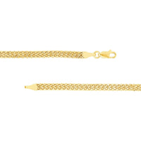 Olas d'Oro - 14K Yellow Gold Two-Row Wheat Chain Bracelet - 2.93 Grams