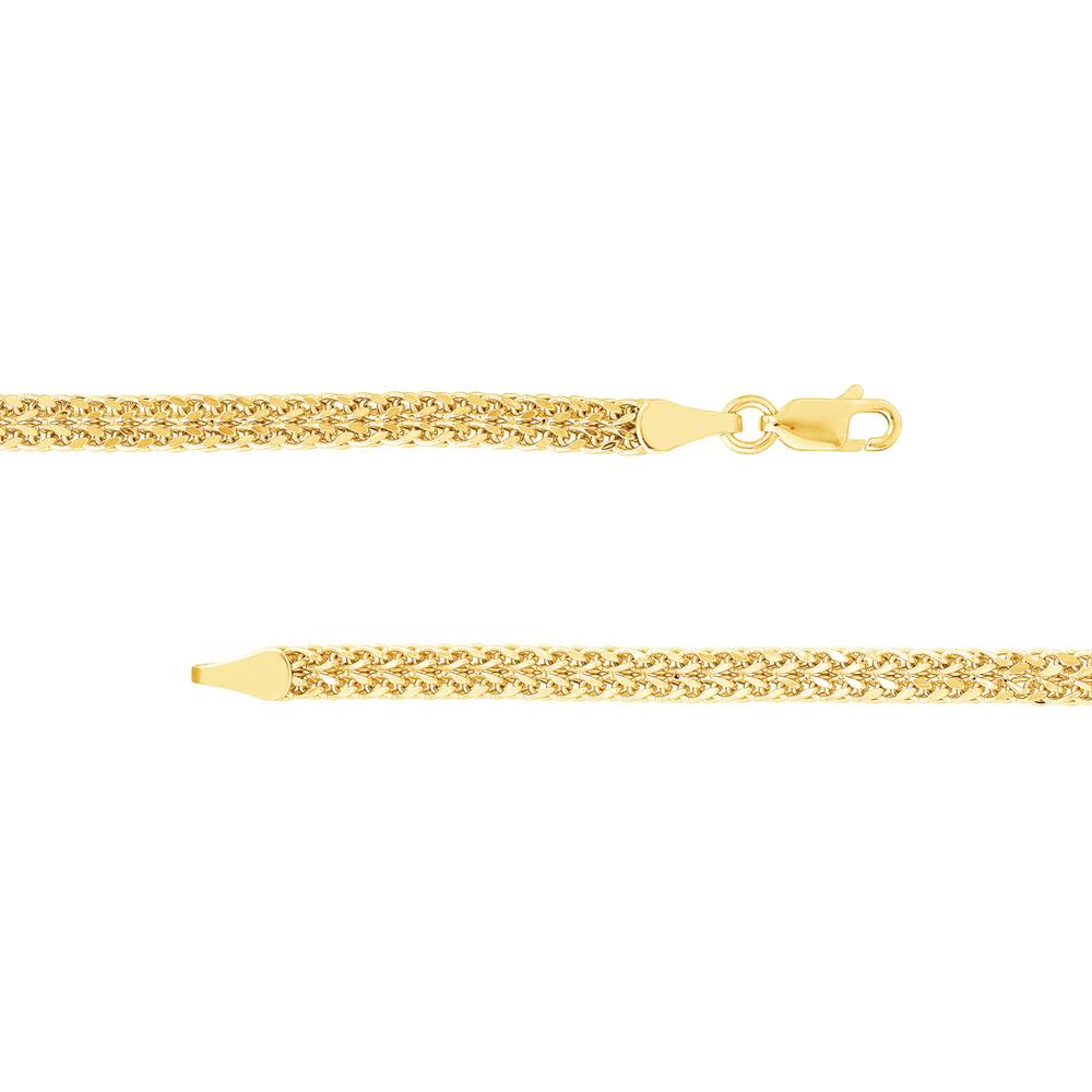 Olas d'Oro - 14K Yellow Gold Two-Row Wheat Chain Bracelet - 2.93 Grams