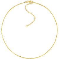 Olas d'Oro - 14K Yellow Gold Valentino Adjustable Choker Chain - 13-16 Inch Length