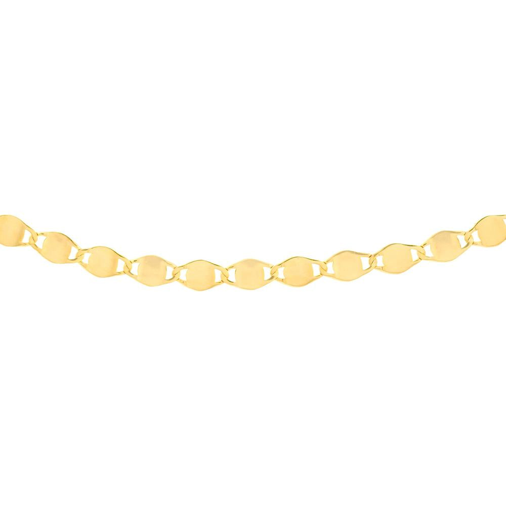 Olas d'Oro - 14K Yellow Gold Valentino Chain Adjustable Choker with Sliding Bead