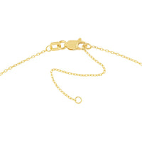 Olas d'Oro - 14K Yellow Gold Vertical Script Pendant Necklace - Customizable Message, 7mm