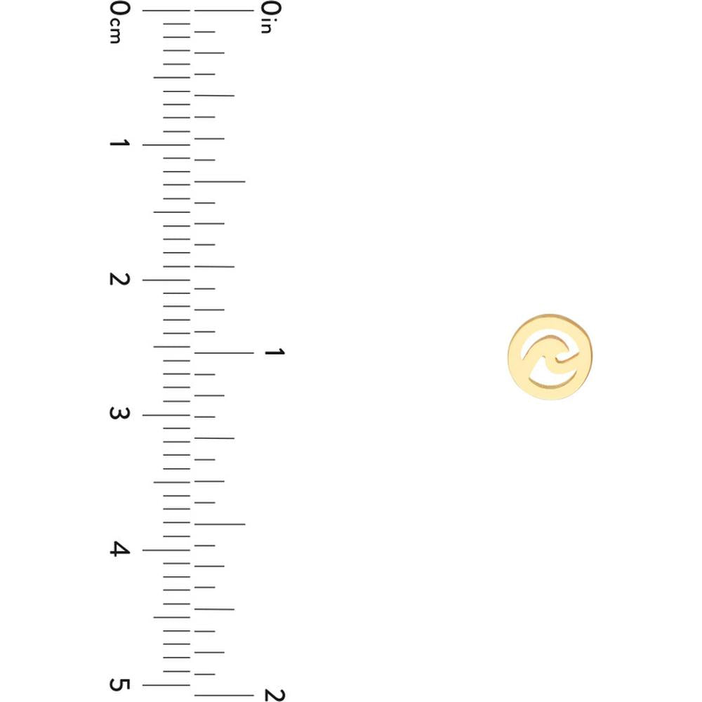 Olas d'Oro - 14K Yellow Gold Wave Cutout Micro Stud Earrings