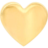 Olas d'Oro - 14K Yellow Gold Wavy Heart Stud Earrings 1.29 Grams Total Weight