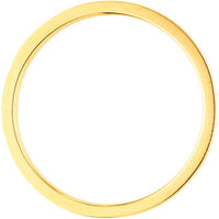 Olas d'Oro - 14K Yellow Gold White Enamel Band Ring - Size 8 - 1.80 Grams Weight