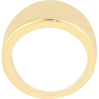Olas d'Oro - 14K Yellow Gold Wide Band Signet Ring - 5.80 Grams - Size 8