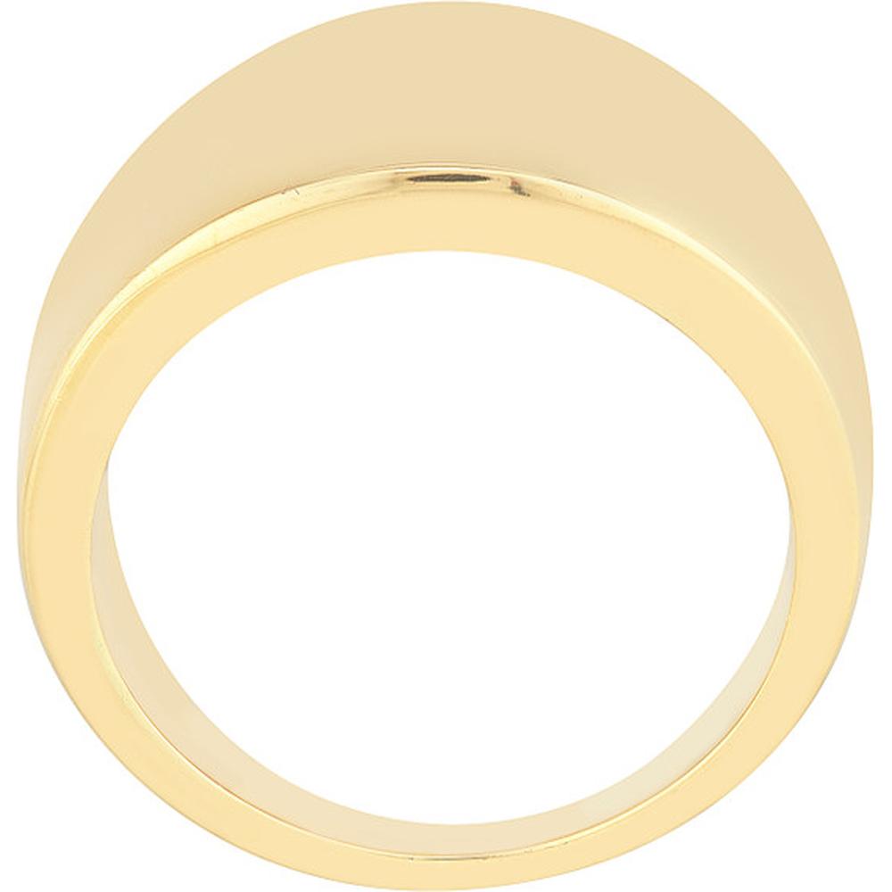 Olas d'Oro - 14K Yellow Gold Wide Band Signet Ring - 5.80 Grams - Size 8