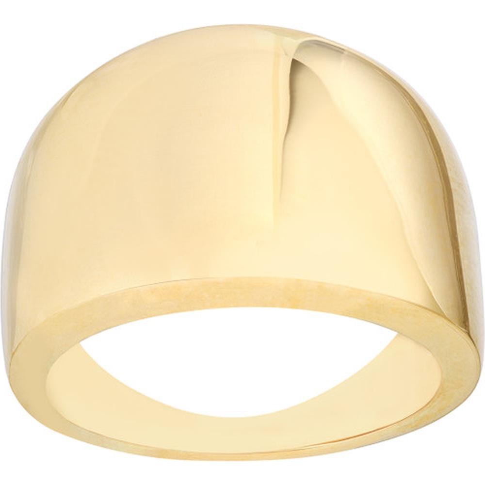Olas d'Oro - 14K Yellow Gold Wide Band Signet Ring - Size 7, 5.80 Grams