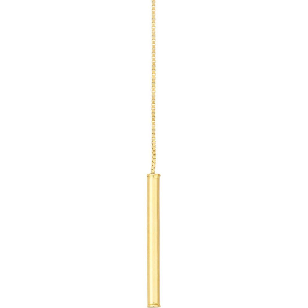 Olas d'Oro - 14K Yellow Gold Wide Bar Threader Earrings - 1.30 Grams Total Weight