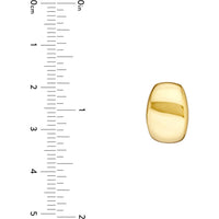 Olas d'Oro - 14K Yellow Gold Wide Dome Hoop Earrings - 2.60 Grams Total Weight
