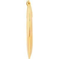 Olas d'Oro - 14K Yellow Gold Wide Triangular Tube Round Hoop Earrings - 3.26 Grams
