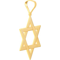 Olas d'Oro - 14K Yellow Gold Woven Star of David Pendant - Faith Symbol in Solid Gold