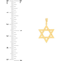 Olas d'Oro - 14K Yellow Gold Woven Star of David Pendant - Faith Symbol in Solid Gold