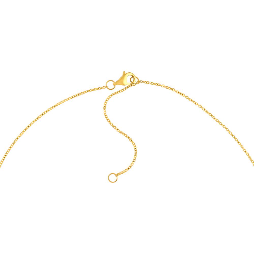 Olas d'Oro - 14K Yellow/White Gold Diamond Pave Heart Necklace - 1/2 Total Carat Weight