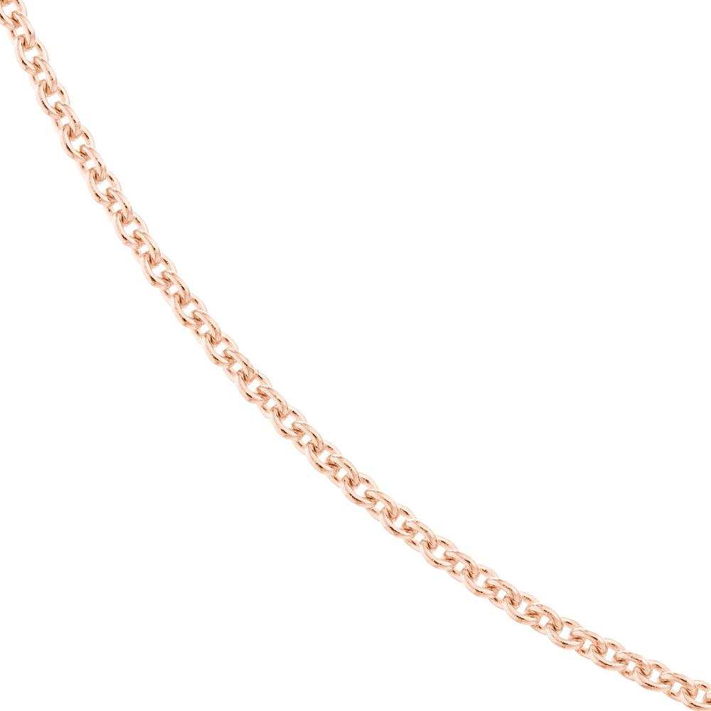 Olas d'Oro - 18K Rose Gold 1.5mm Cable Chain Necklace with Lobster Lock - 24" Length