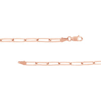 Olas d'Oro - 18K Rose Gold 16" Designer Long Link Chain Necklace - 10.52 Grams