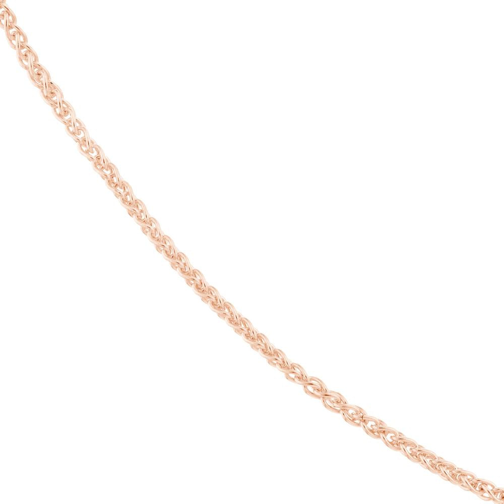 Olas d'Oro - 18K Rose Gold 16" Wheat Chain with Lobster Lock - 2.4 grams