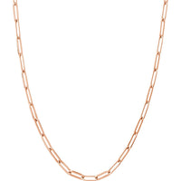 Olas d'Oro - 18K Rose Gold Designer Long Link Chain Necklace - 30 inches, 3.80mm Width
