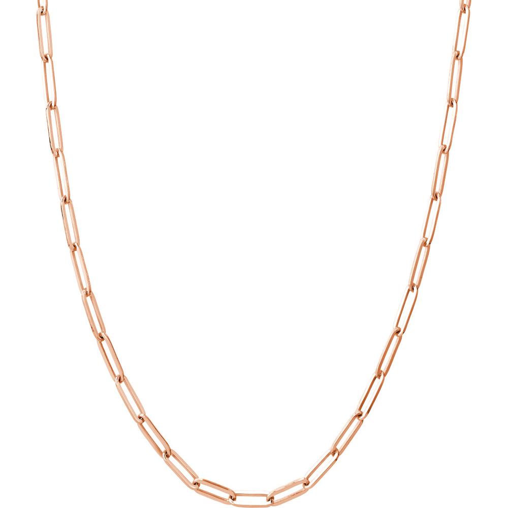 Olas d'Oro - 18K Rose Gold Designer Long Link Chain Necklace - 30 inches, 3.80mm Width