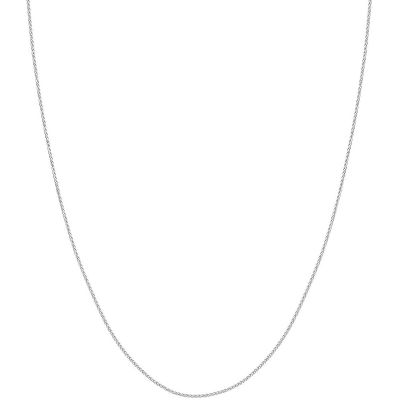 Olas d'Oro - 18K White Gold 1.05mm Wheat Chain with Lobster Lock - 24" Necklace