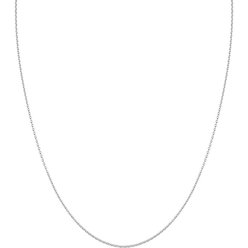 Olas d'Oro - 18K White Gold 1.5mm Cable Chain with Lobster Lock - 24" Necklace
