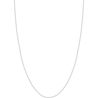 Olas d'Oro - 18K White Gold 1.65mm Wheat Chain Necklace with Lobster Lock - 22 Inches