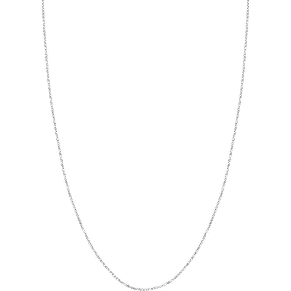 Olas d'Oro - 18K White Gold 1.65mm Wheat Chain Necklace with Lobster Lock - 22 Inches