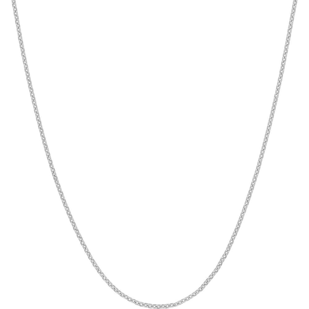 Olas d'Oro - 18K White Gold 16" Cable Chain Necklace with Lobster Clasp - 0.70mm Width