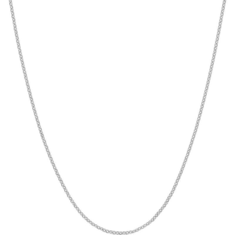 Olas d'Oro - 18K White Gold 16" Cable Chain Necklace with Lobster Clasp - 0.70mm Width