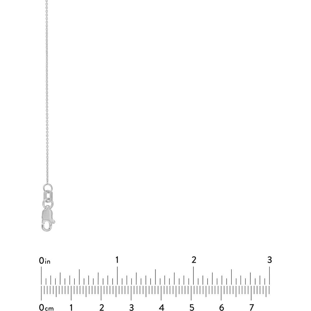 Olas d'Oro - 18K White Gold 16" Cable Chain Necklace with Lobster Clasp - 0.70mm Width
