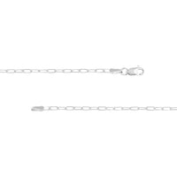 Olas d'Oro - 18K White Gold 20" Diamond-Cut Paper Clip Chain Necklace - 4.05 Grams