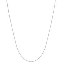 Olas d'Oro - 18K White Gold 24" Box Chain Necklace with Lobster Clasp 0.55mm Width