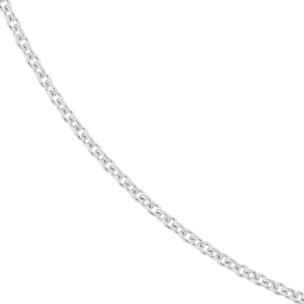 Olas d'Oro - 18K White Gold 30" Cable Chain Necklace with Lobster Lock - 5.14 Grams Total Weight