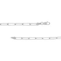 Olas d'Oro - 18K White Gold Designer Long Link Chain - 20" Necklace - 15.67 Grams Weight