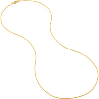 Olas d'Oro - 18K Yellow Gold 1.05mm Wheat Chain Necklace with Lobster Lock - 2.41 Grams Total Weight