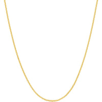 Olas d'Oro - 18K Yellow Gold 16" Cable Chain Necklace with Lobster Lock - 0.70mm Width