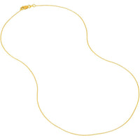 Olas d'Oro - 18K Yellow Gold 16" Cable Chain Necklace with Lobster Lock - 0.70mm Width