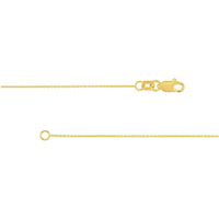 Olas d'Oro - 18K Yellow Gold 16" Cable Chain Necklace with Lobster Lock - 0.70mm Width