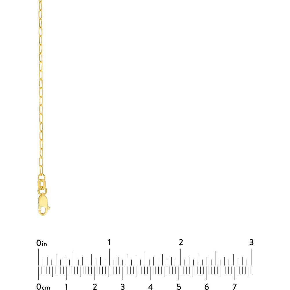 Olas d'Oro - 18K Yellow Gold 16" Paper Clip Chain Necklace with Lobster Lock 1.81 Grams