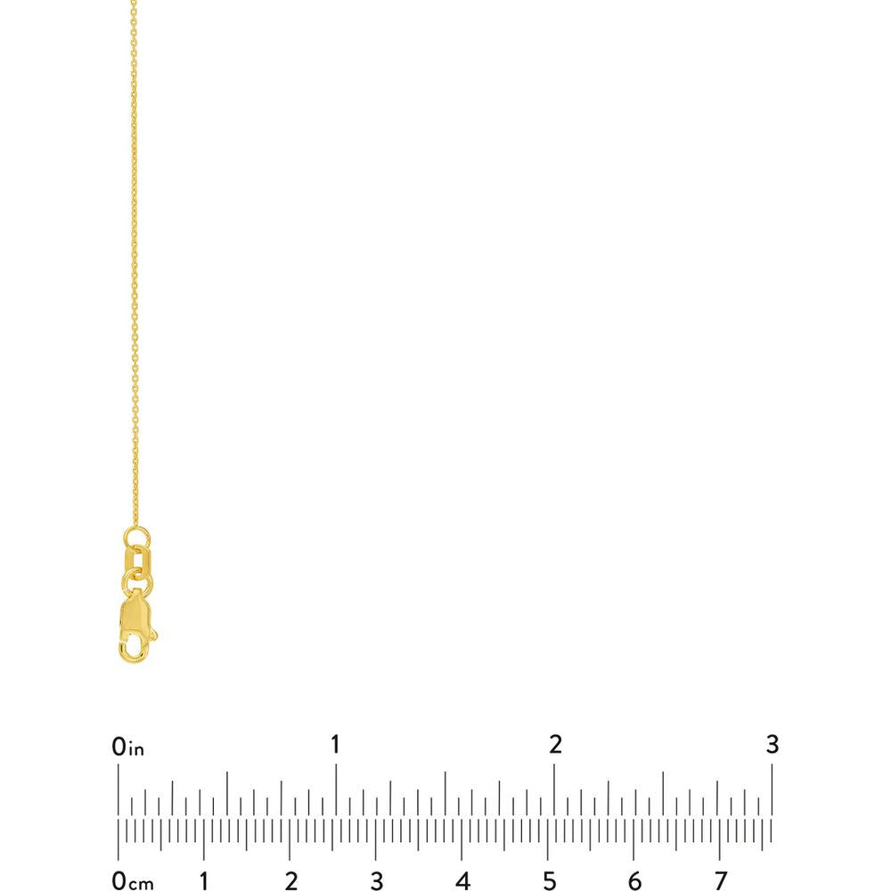 Olas d'Oro - 18K Yellow Gold 18" Cable Chain Necklace with Lobster Clasp - 0.70mm Width