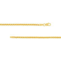 Olas d'Oro - 18K Yellow Gold 18" Solid Round Box Chain Necklace with Lobster Lock 16.56 Grams Total Weight