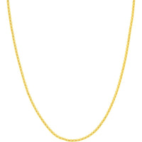 Olas d'Oro - 18K Yellow Gold 2.7mm Solid Round Box Chain Bracelet with Lobster Lock - 7.25" Length