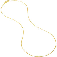 Olas d'Oro - 18K Yellow Gold 20 Inch Cable Link Necklace - 1.05mm Width