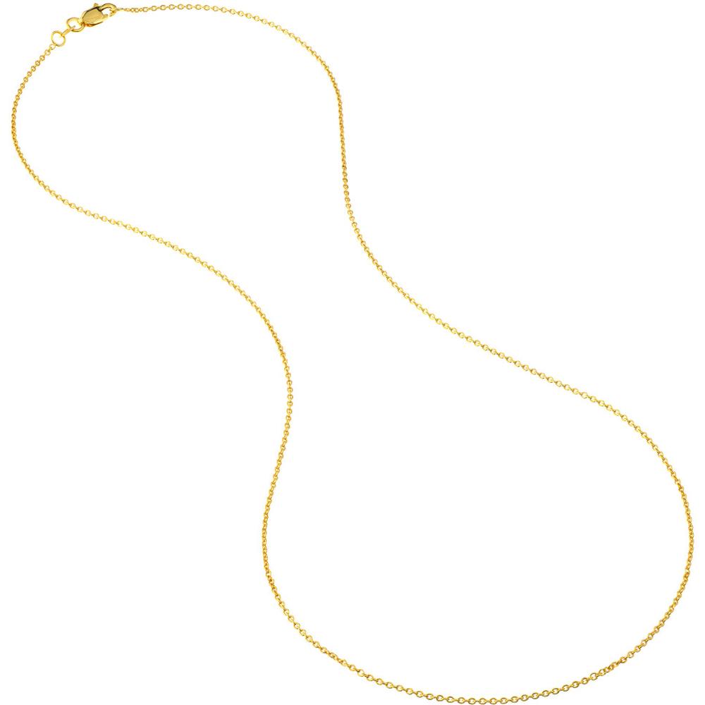 Olas d'Oro - 18K Yellow Gold 20 Inch Cable Link Necklace - 1.05mm Width