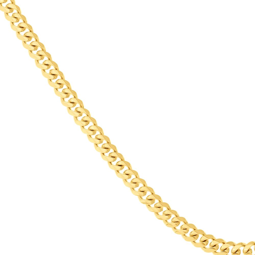 Olas d'Oro - 18K Yellow Gold 22" Miami Cuban Necklace with Pear Shape Lock - 140.19 Grams