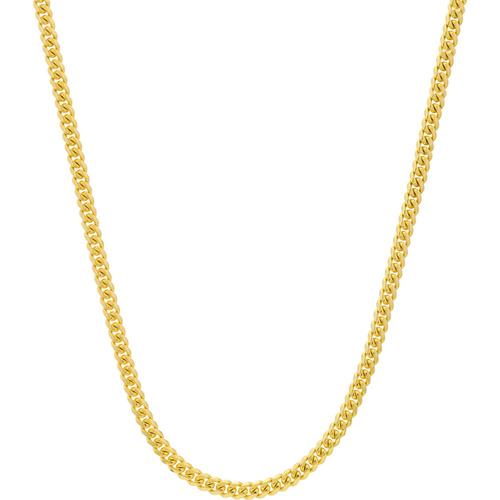 Olas d'Oro - 18K Yellow Gold 22" T-Miami Cuban Chain with Lobster Lock - 57.14 Grams
